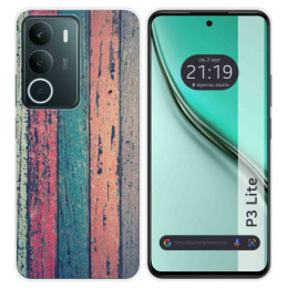 Funda Silicona para Realme P3 lite diseño Madera 10 Dibujos