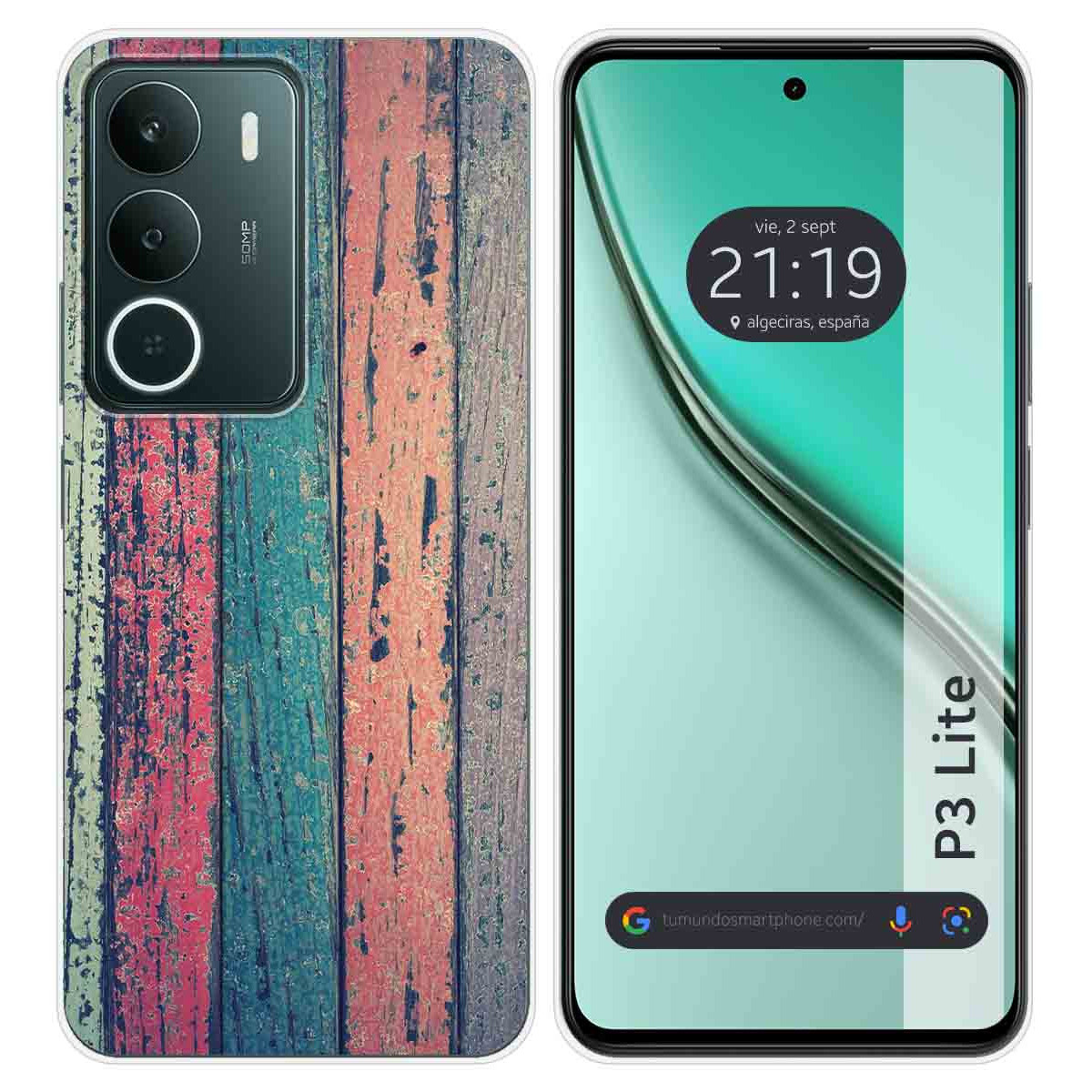Funda Silicona para Realme P3 lite diseño Madera 10 Dibujos