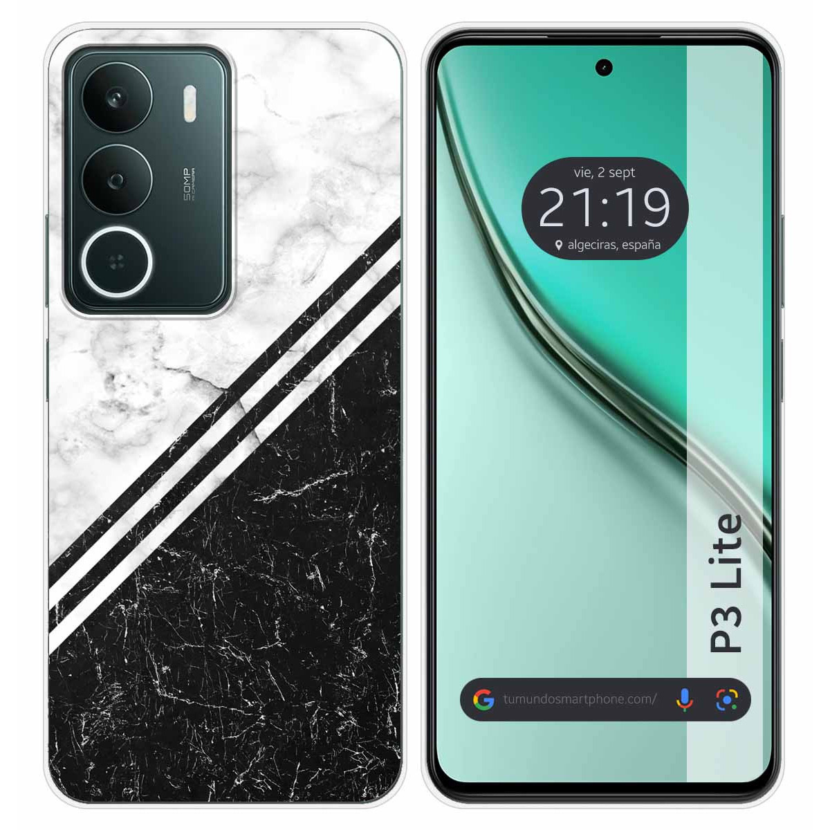 Funda Silicona para Realme P3 lite diseño Mármol 01 Dibujos