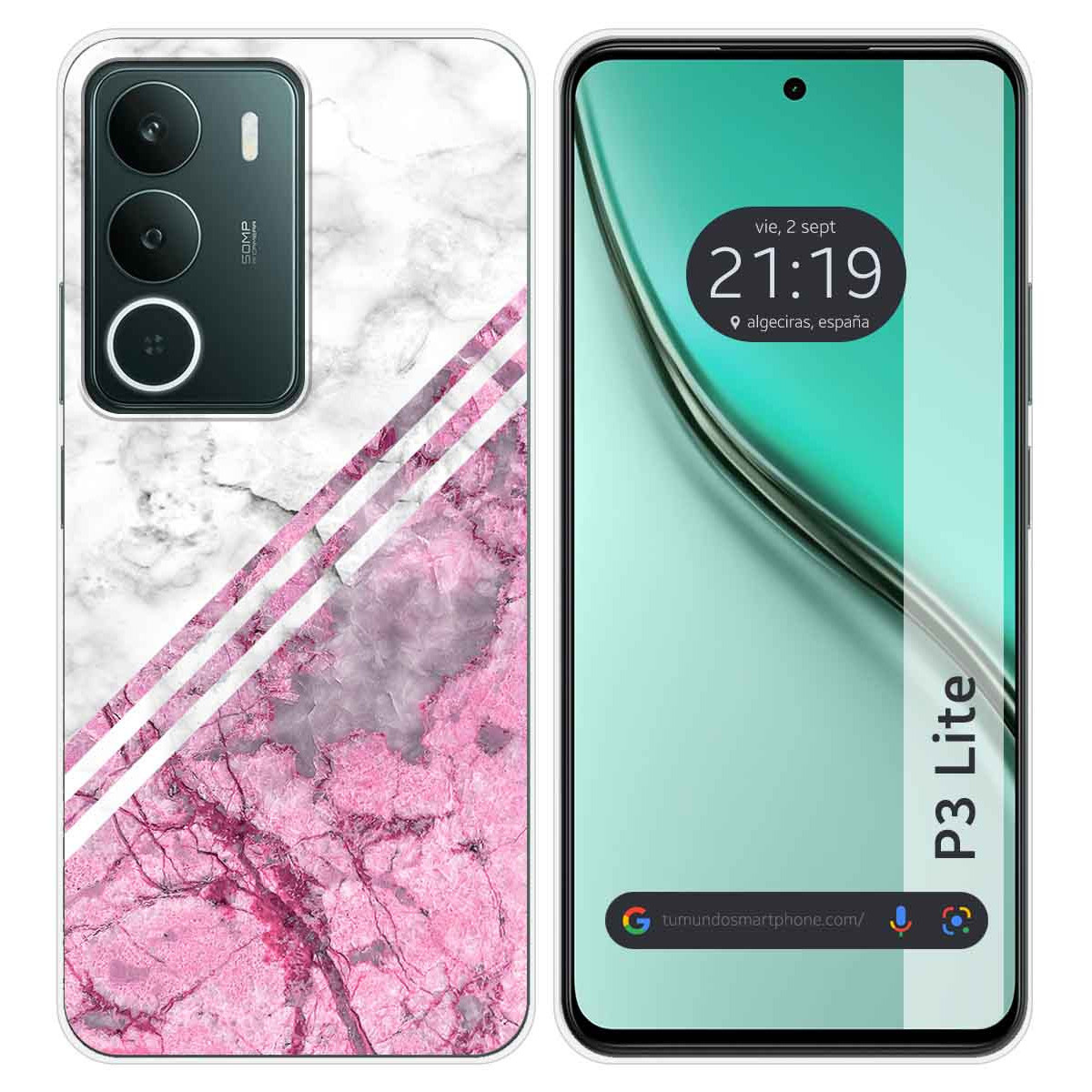 Funda Silicona para Realme P3 lite diseño Mármol 03 Dibujos