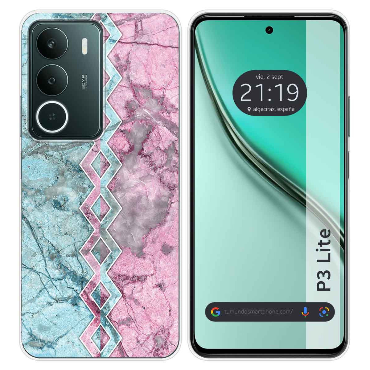 Funda Silicona para Realme P3 lite diseño Mármol 08 Dibujos