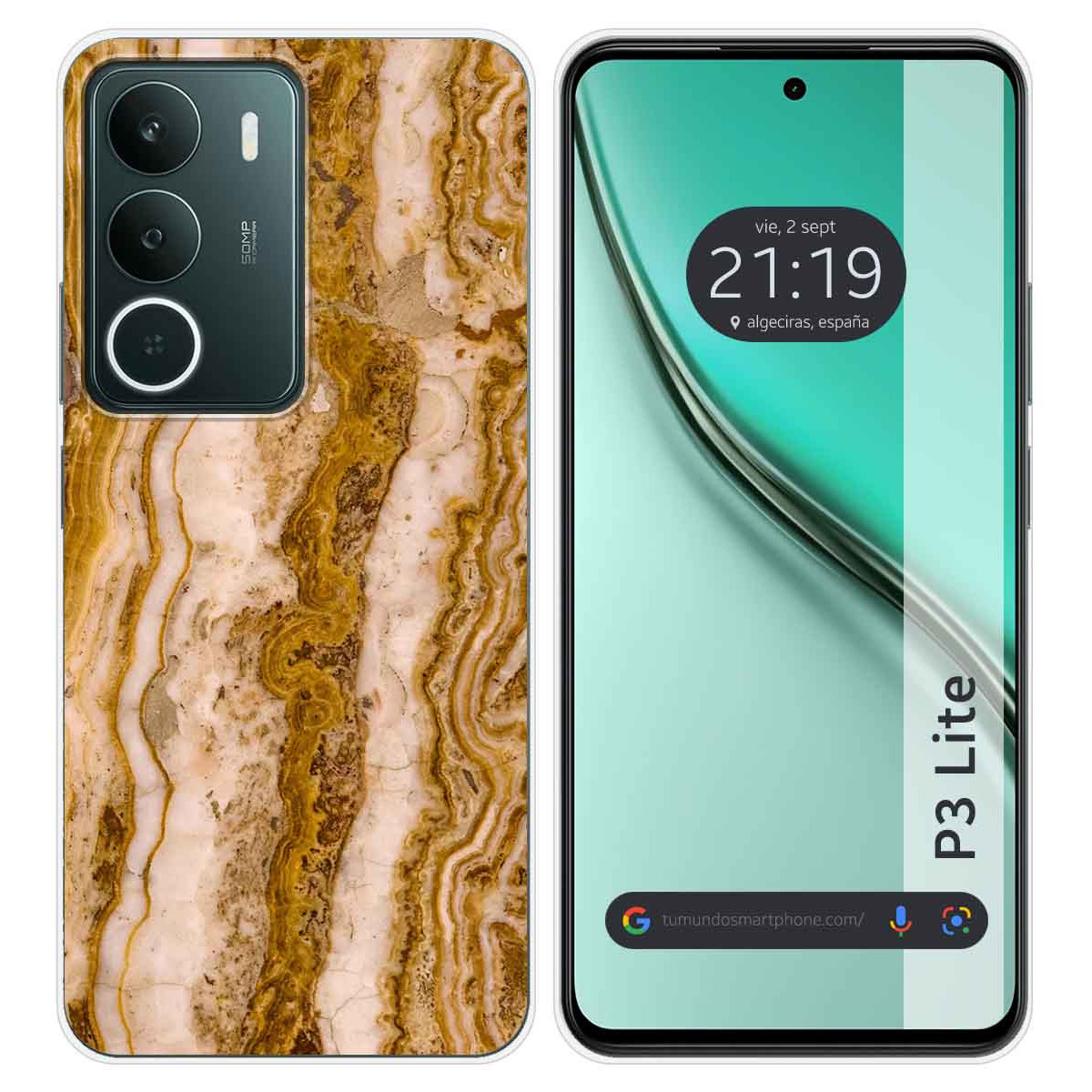 Funda Silicona para Realme P3 lite diseño Mármol 10 Dibujos