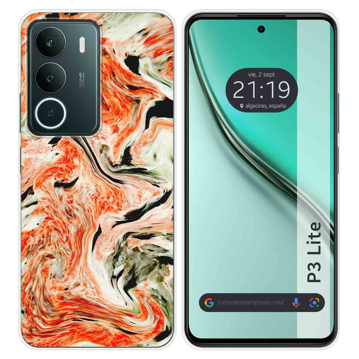 Funda Silicona para Realme P3 lite diseño Mármol 12 Dibujos