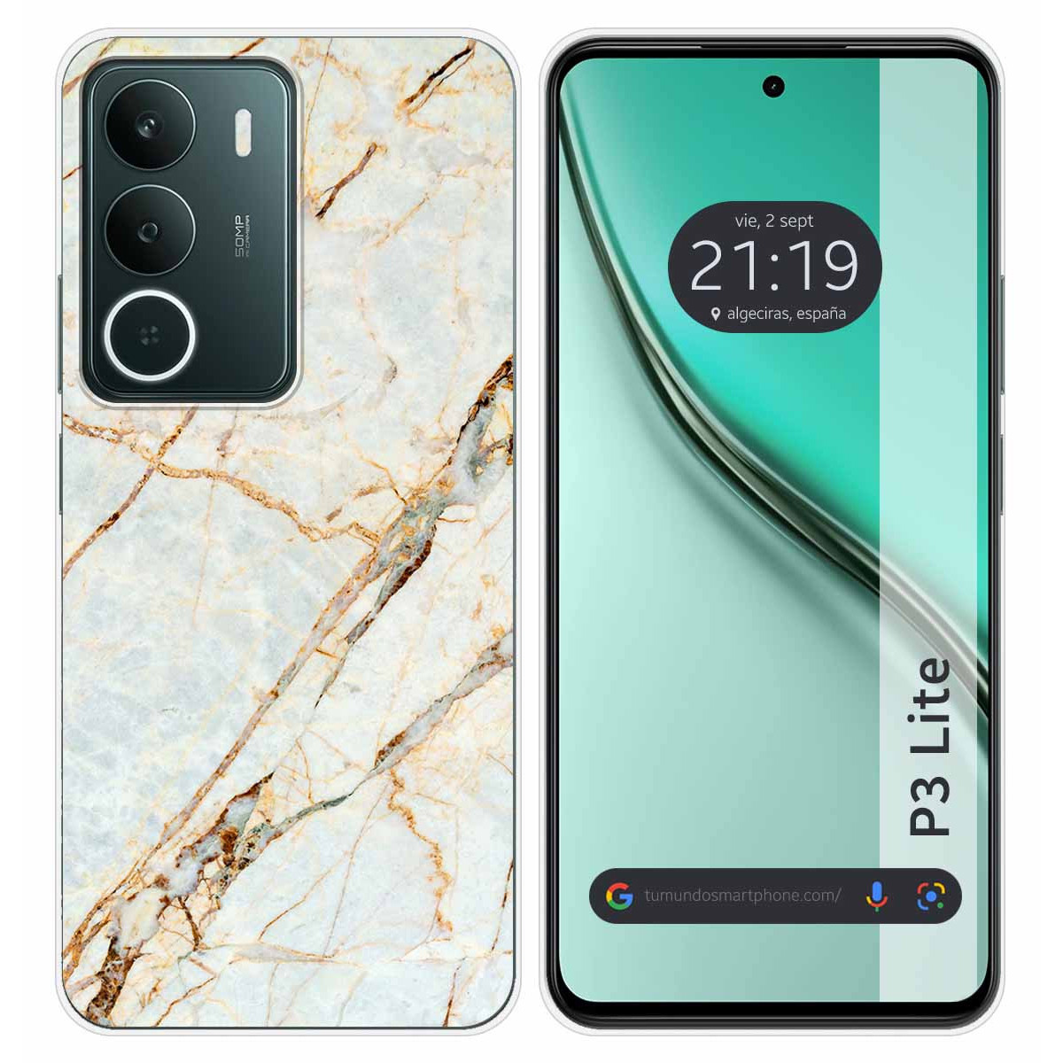Funda Silicona para Realme P3 lite diseño Mármol 13 Dibujos