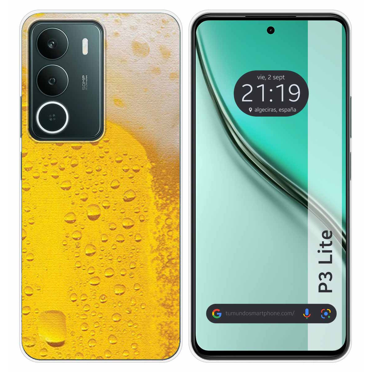 Funda Silicona para Realme P3 lite diseño Cerveza Dibujos