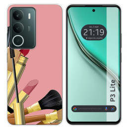 Funda Silicona para Realme P3 lite diseño Brochas Dibujos