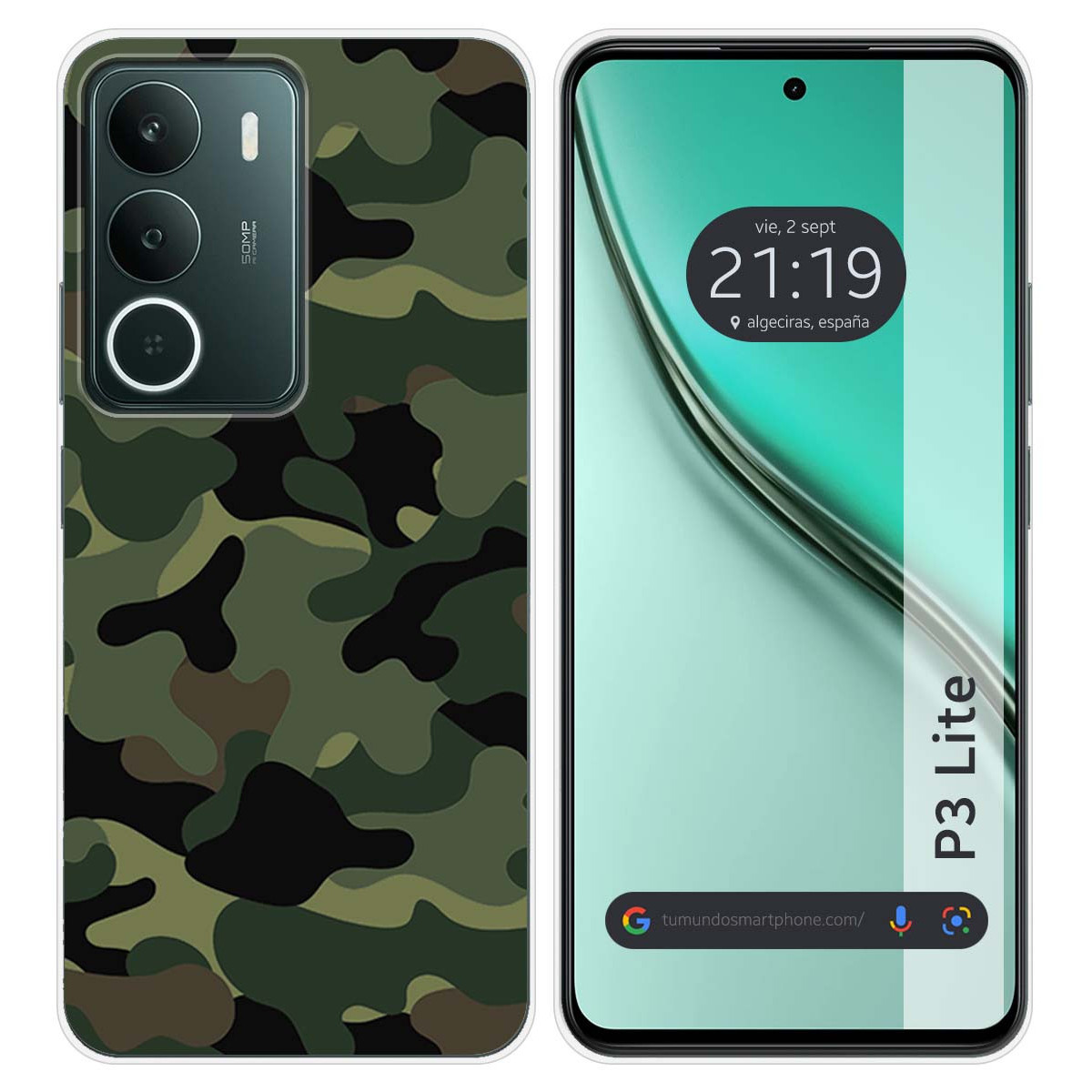 Funda Silicona para Realme P3 lite diseño Camuflaje Dibujos