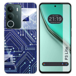 Funda Silicona para Realme P3 lite diseño Circuito Dibujos