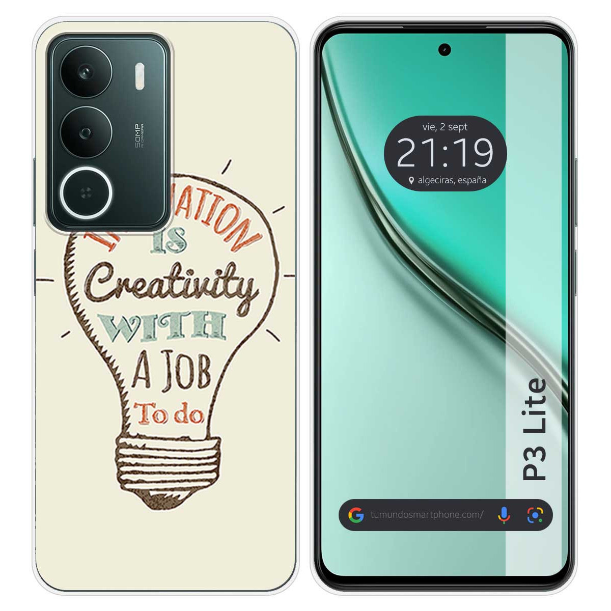 Funda Silicona para Realme P3 lite diseño Creativity Dibujos