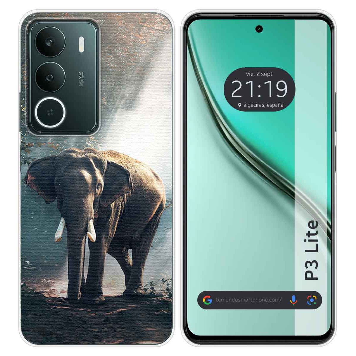 Funda Silicona para Realme P3 lite diseño Elefante Dibujos