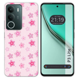 Funda Silicona para Realme P3 lite diseño Flores Dibujos