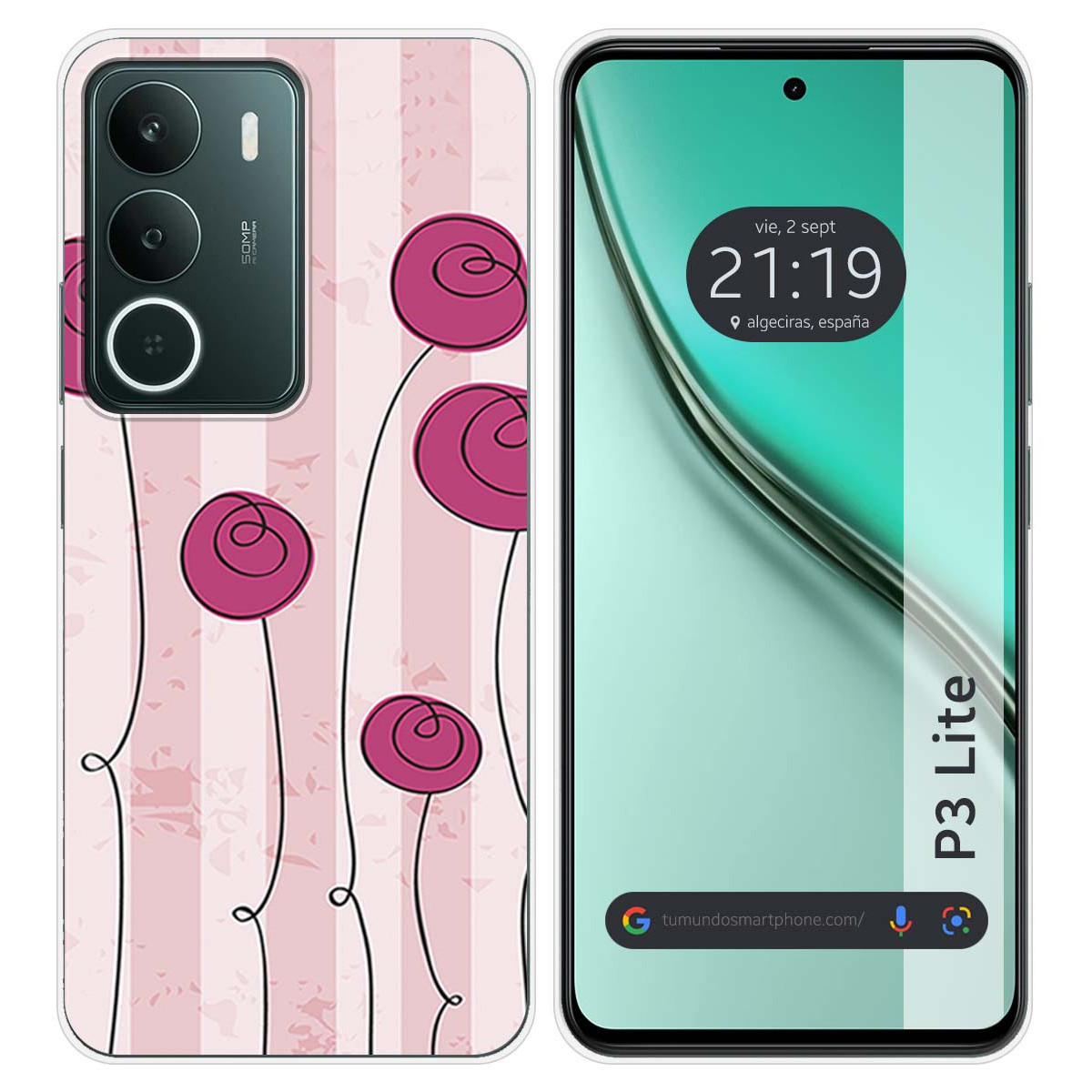 Funda Silicona para Realme P3 lite diseño Flores Vintage Dibujos