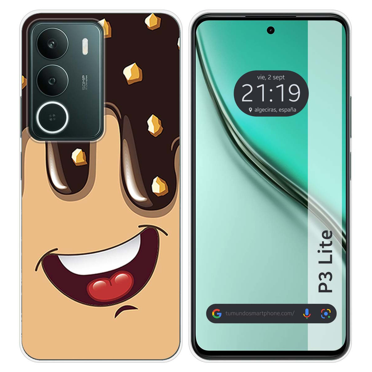 Funda Silicona para Realme P3 lite diseño Helado Chocolate Dibujos