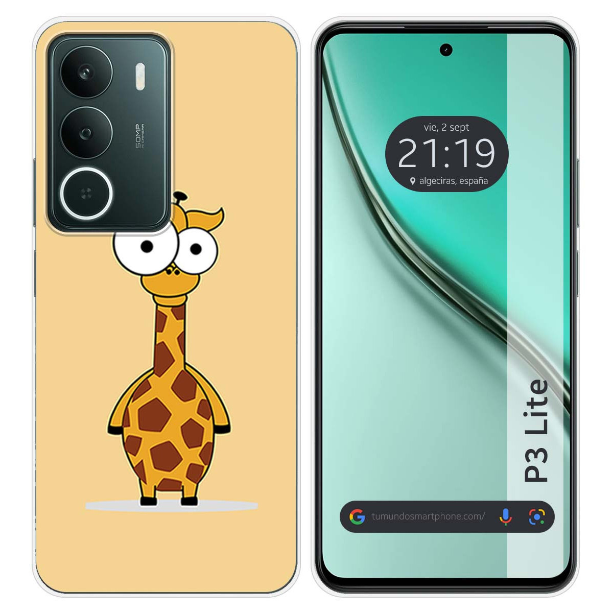 Funda Silicona para Realme P3 lite diseño Jirafa Dibujos