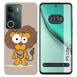 Funda Silicona para Realme P3 lite diseño Leon Dibujos