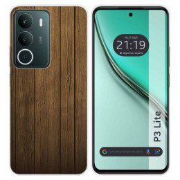 Funda Silicona para Realme P3 lite diseño Madera Dibujos