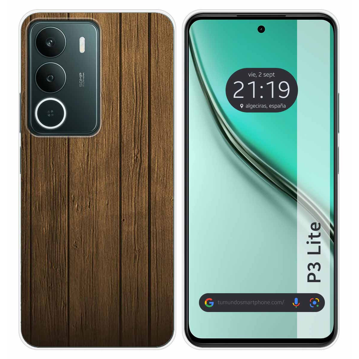 Funda Silicona para Realme P3 lite diseño Madera Dibujos
