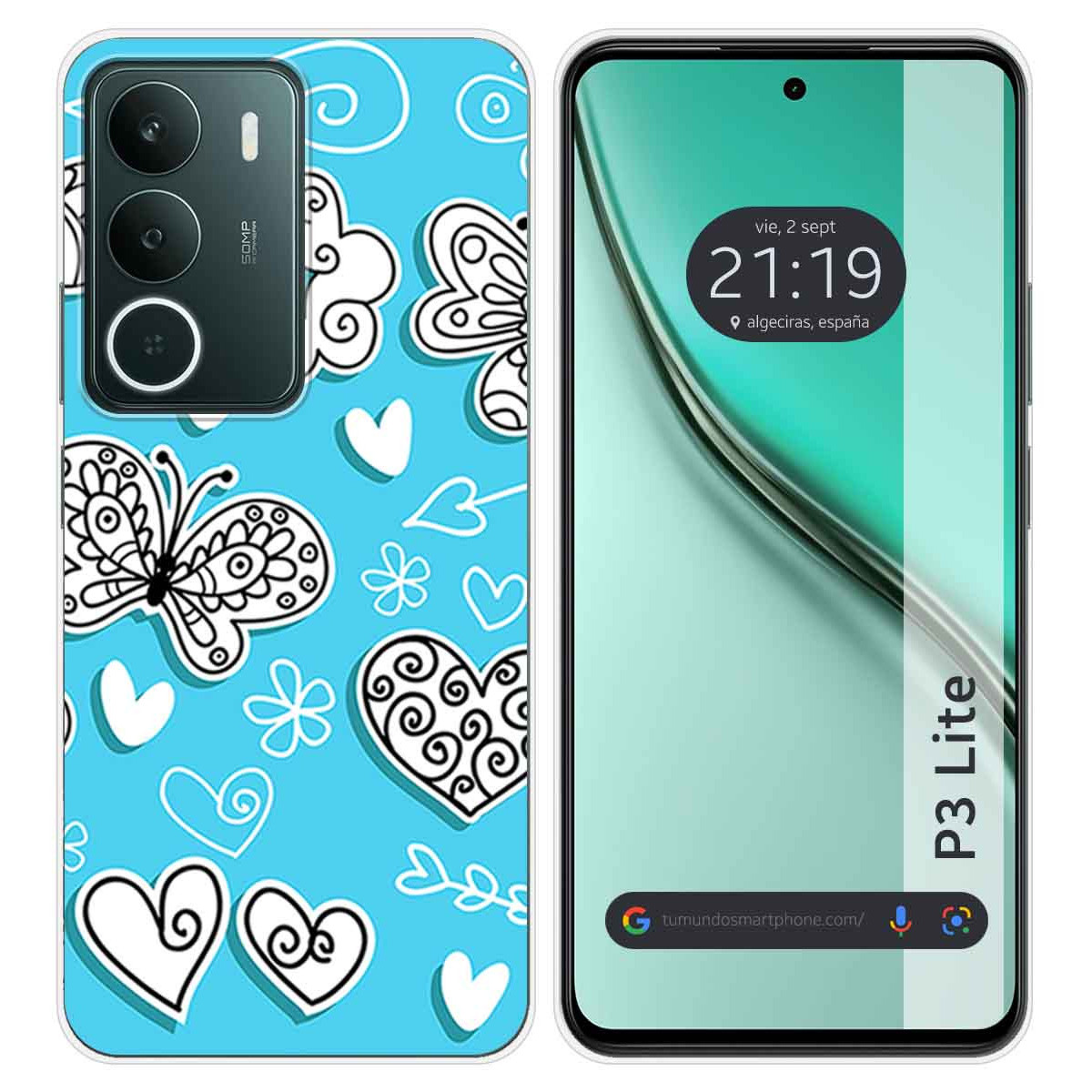 Funda Silicona para Realme P3 lite diseño Mariposas Dibujos