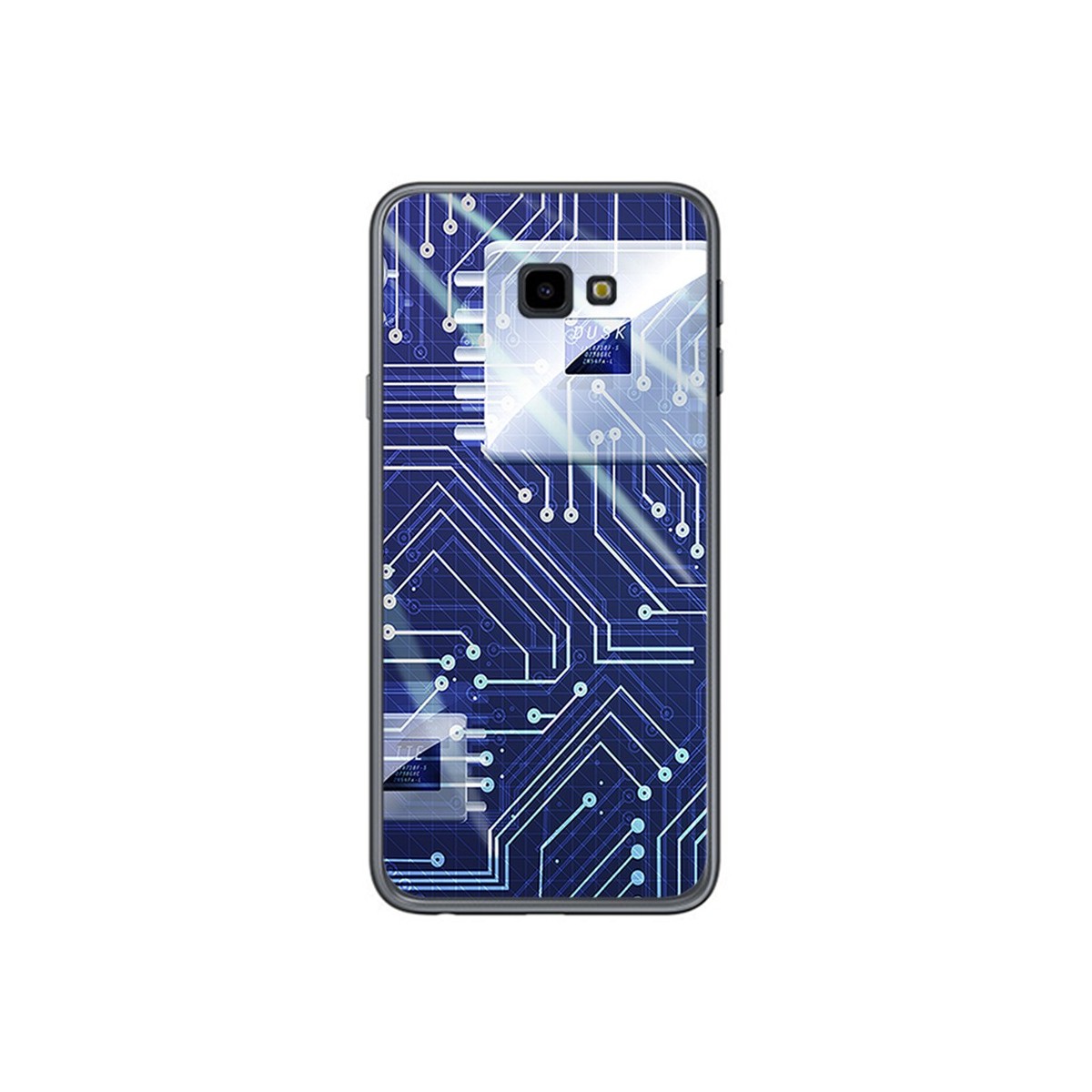 Funda Gel Tpu para Samsung Galaxy J4+ Plus Diseño Circuito Dibujos