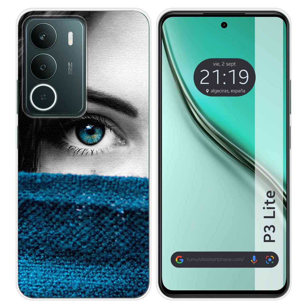 Funda Silicona para Realme P3 lite diseño Ojo Dibujos