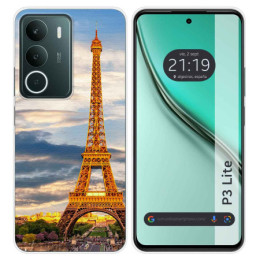 Funda Silicona para Realme P3 lite diseño Paris Dibujos