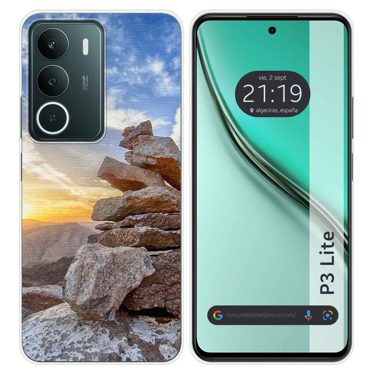 Funda Silicona para Realme P3 lite diseño Sunset Dibujos