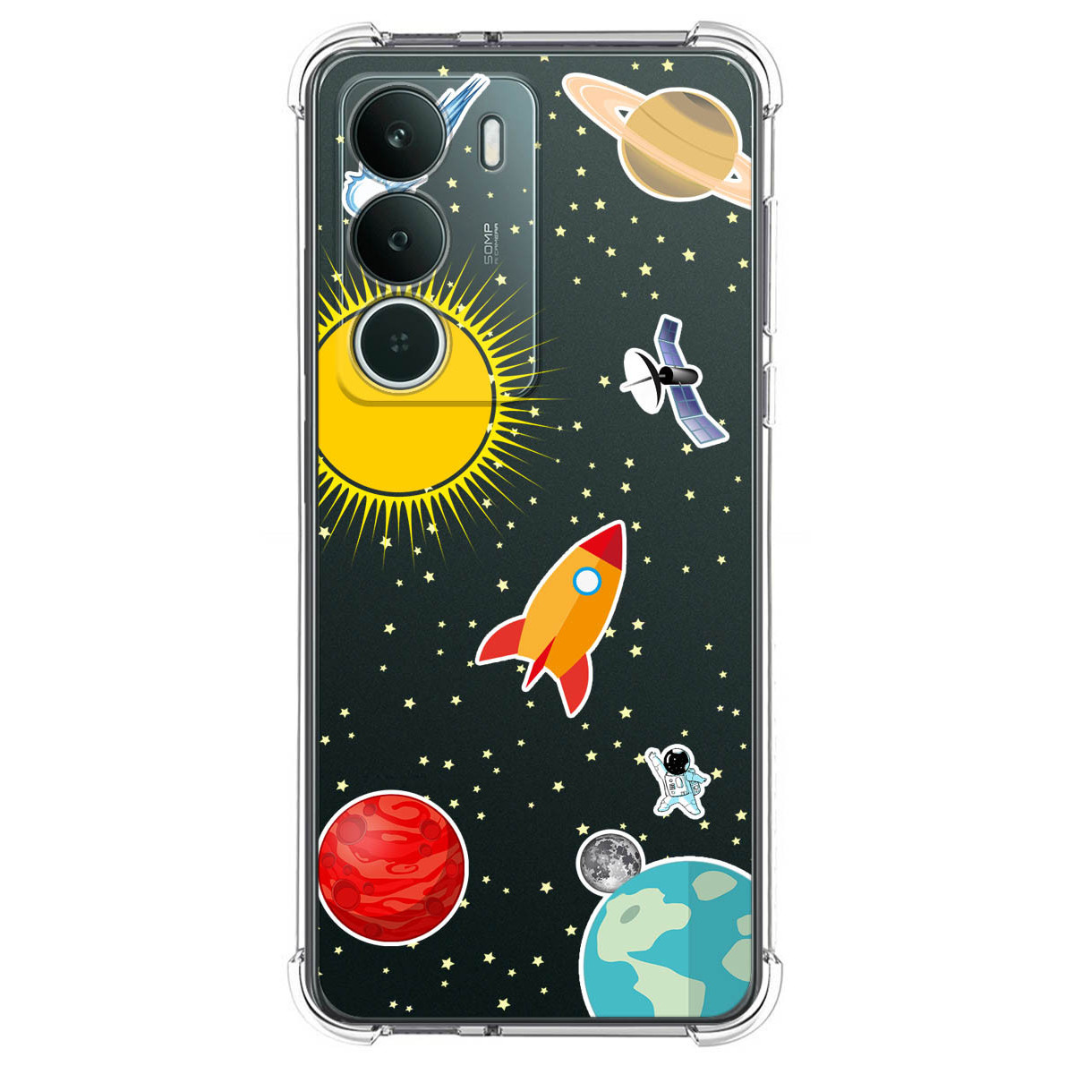 Funda Silicona Antigolpes para Realme P3 lite diseño Espacio Dibujos