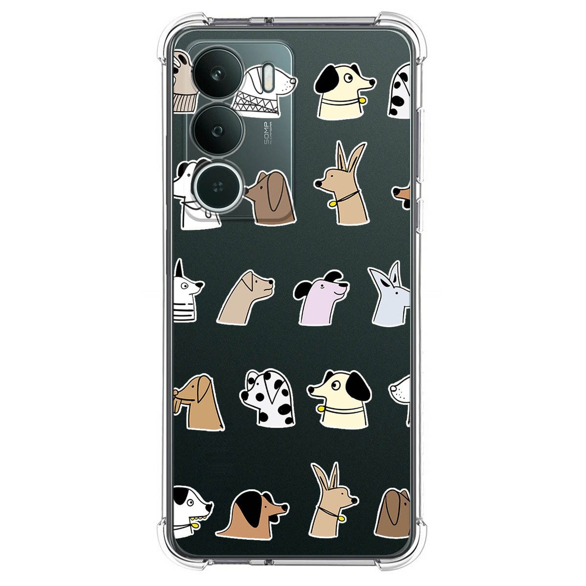 Funda Silicona Antigolpes para Realme P3 lite diseño Perros Dibujos