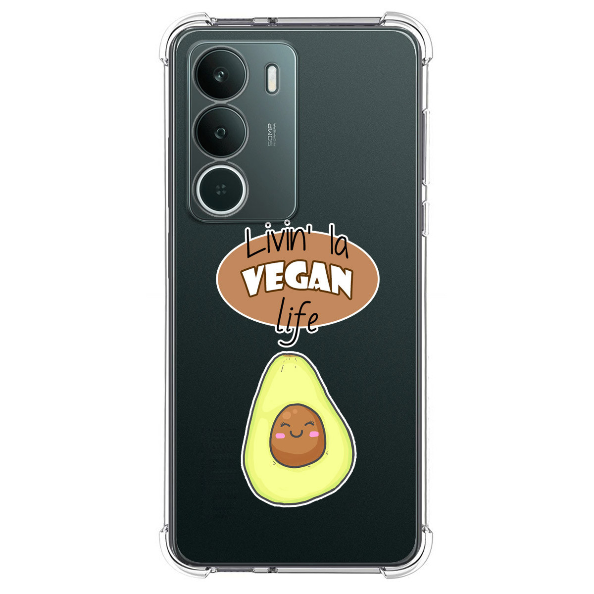Funda Silicona Antigolpes para Realme P3 lite diseño Vegan Life Dibujos