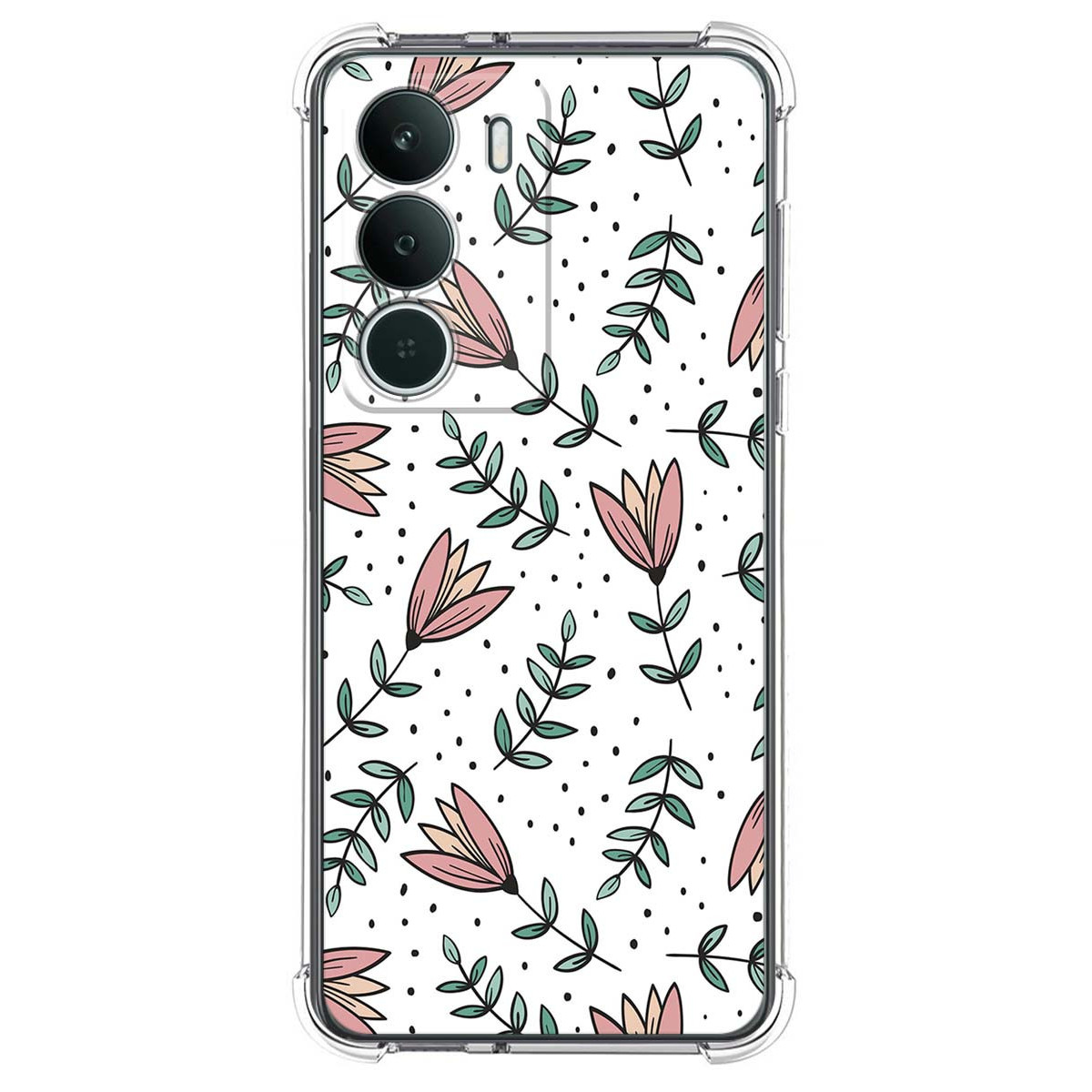 Funda Silicona Antigolpes para Realme P3 lite diseño Flores 01 Dibujos