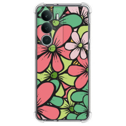 Funda Silicona Antigolpes para Realme P3 lite diseño Flores 02 Dibujos