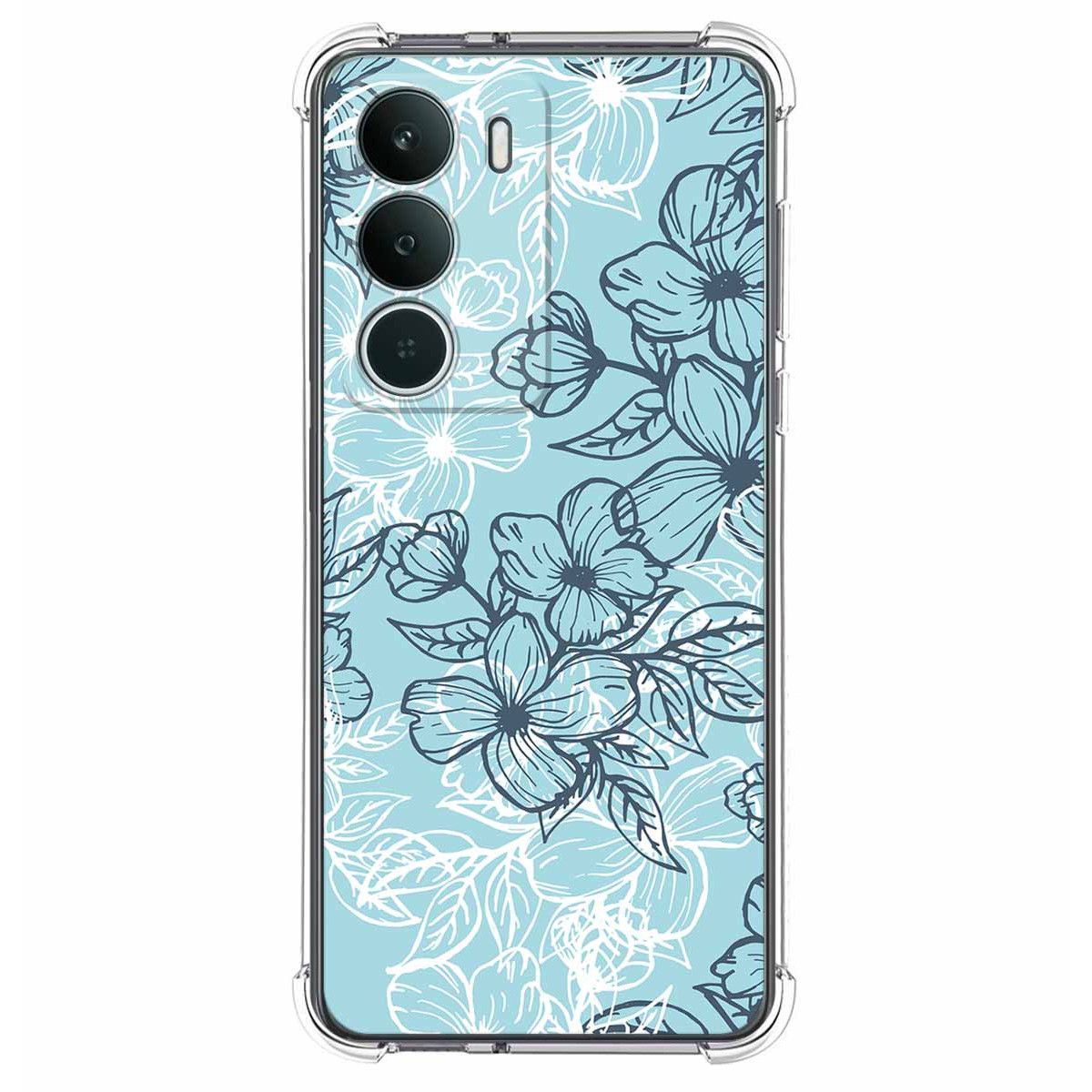 Funda Silicona Antigolpes para Realme P3 lite diseño Flores 03 Dibujos