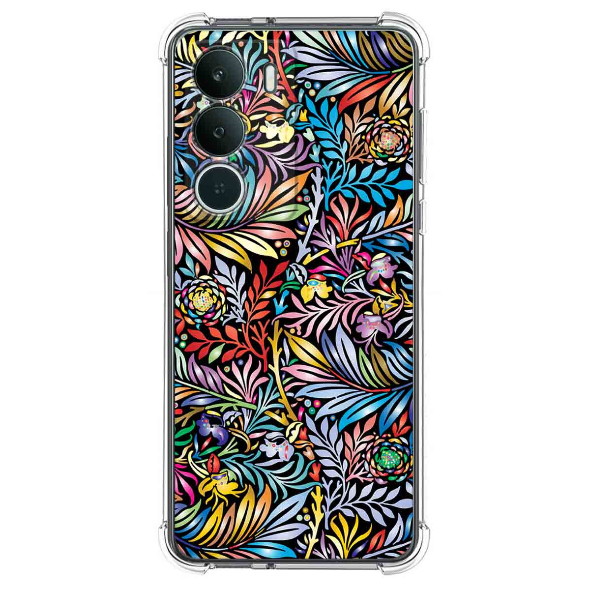 Funda Silicona Antigolpes para Realme P3 lite diseño Flores 04 Dibujos