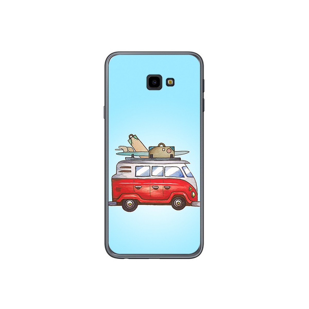 Funda Gel Tpu para Samsung Galaxy J4+ Plus Diseño Furgoneta Dibujos