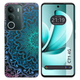 Funda Silicona Transparente para Realme C71 4G diseño Mandala Dibujos