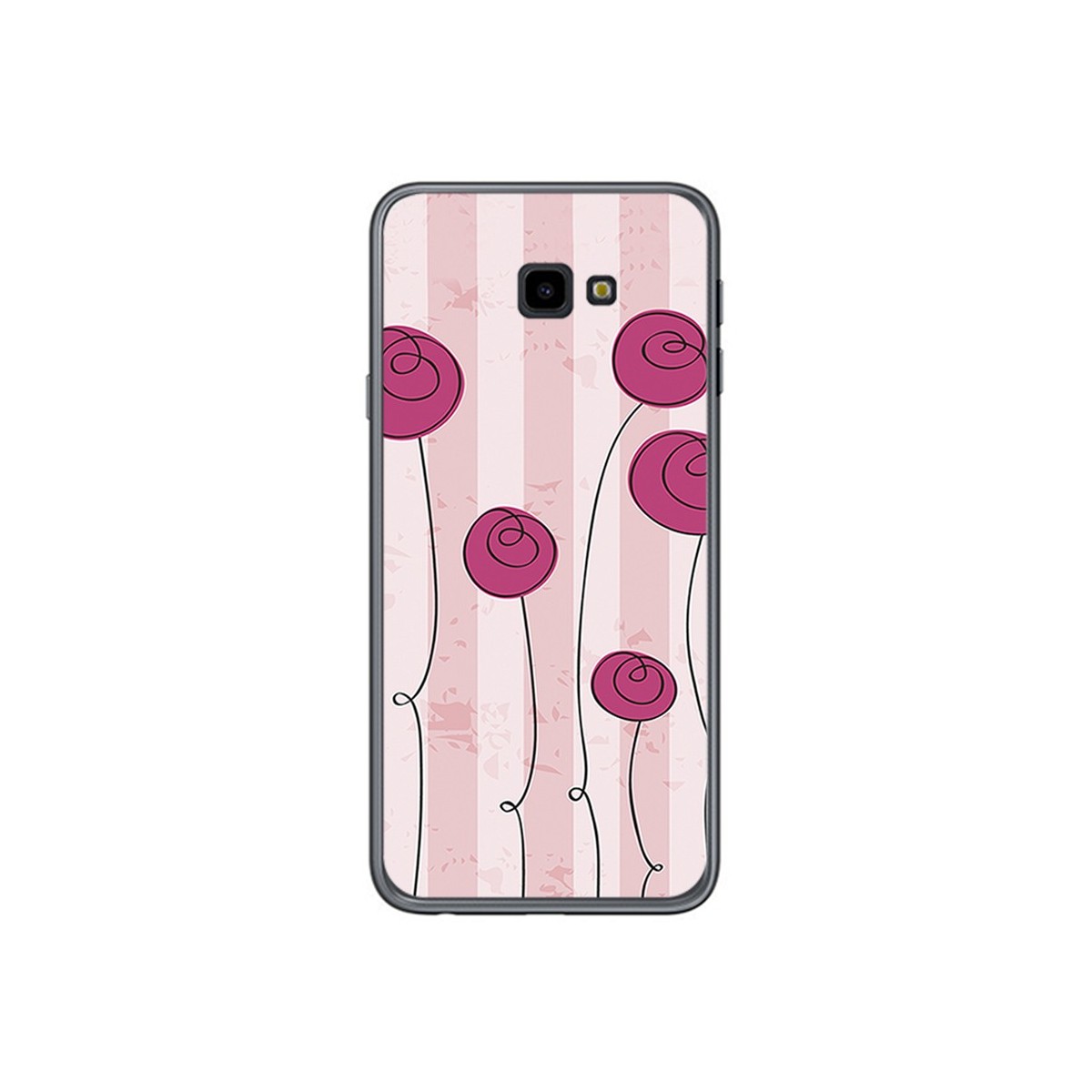 Funda Gel Tpu para Samsung Galaxy J4+ Plus Diseño Flores Vintage Dibujos