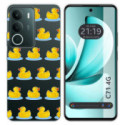 Funda Silicona Transparente para Realme C71 4G diseño Pato Dibujos