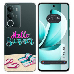 Funda Silicona Transparente para Realme C71 4G diseño Summer Dibujos