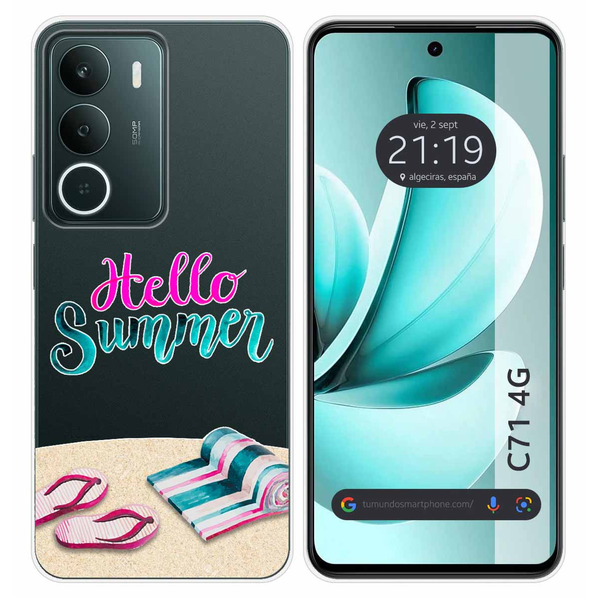 Funda Silicona Transparente para Realme C71 4G diseño Summer Dibujos