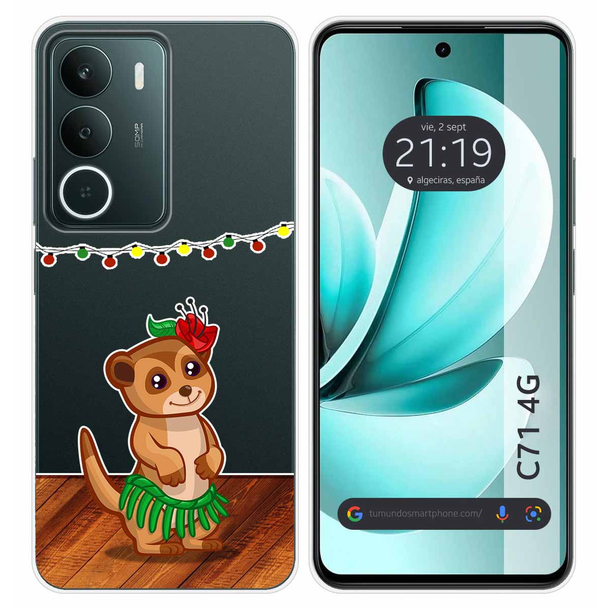 Funda Silicona Transparente para Realme C71 4G diseño Suricata Dibujos