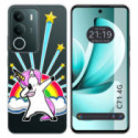 Funda Silicona Transparente para Realme C71 4G diseño Unicornio Dibujos