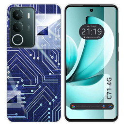 Funda Silicona para Realme C71 4G diseño Circuito Dibujos