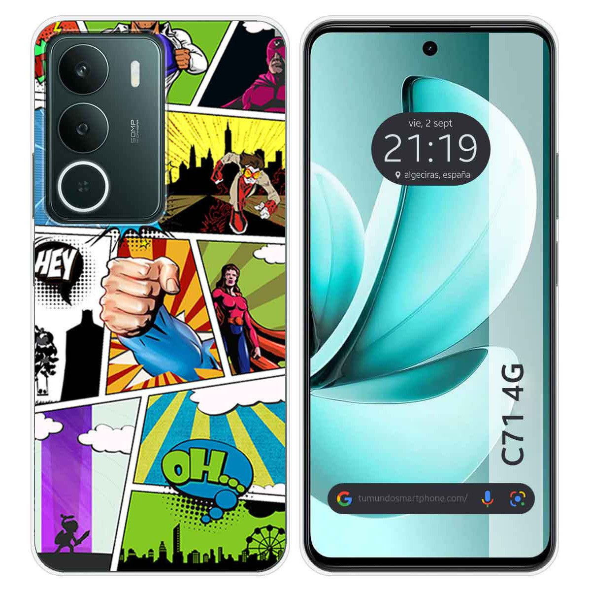 Funda Silicona para Realme C71 4G diseño Comic Dibujos