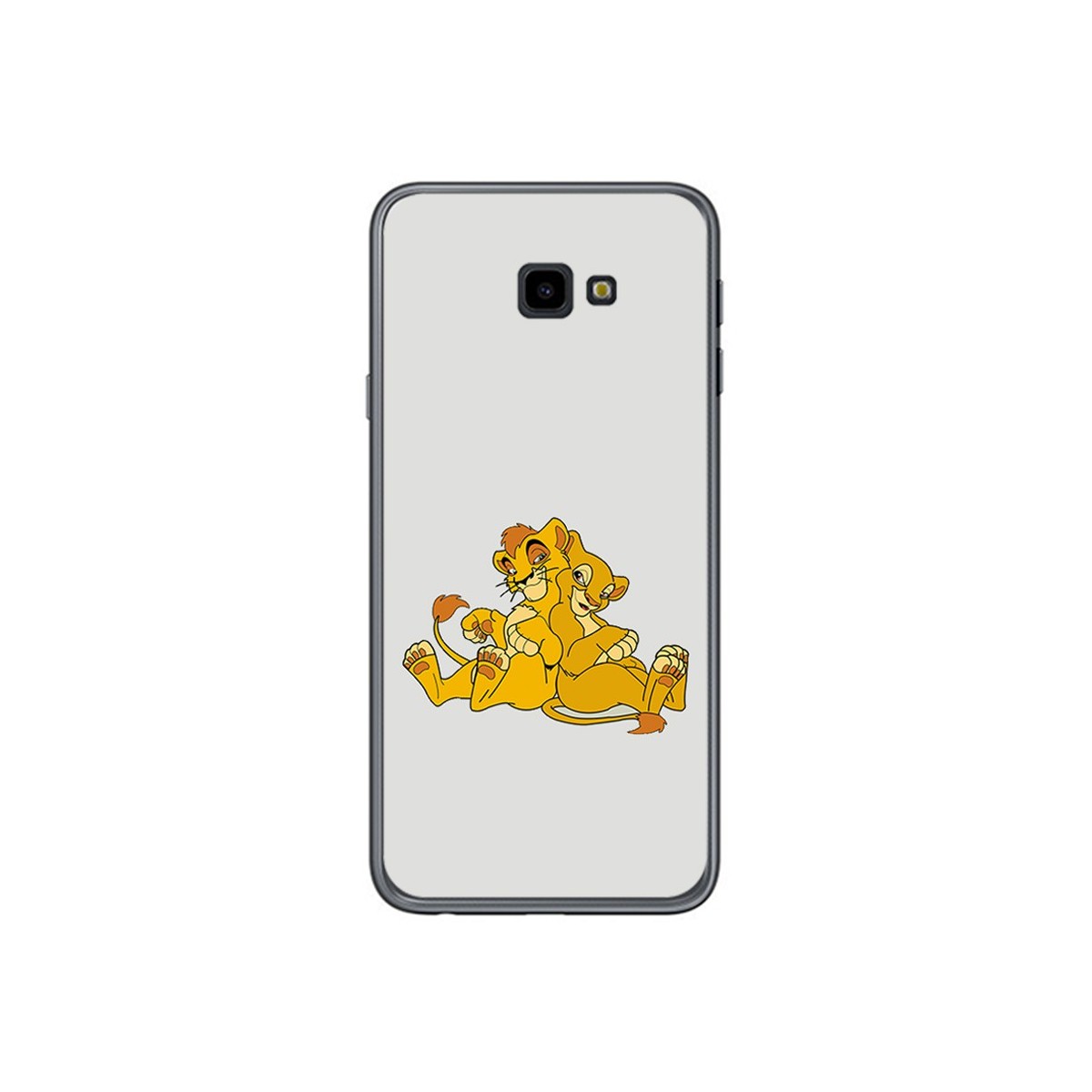 Funda Gel Tpu para Samsung Galaxy J4+ Plus Diseño Leones Dibujos