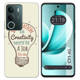 Funda Silicona para Realme C71 4G diseño Creativity Dibujos