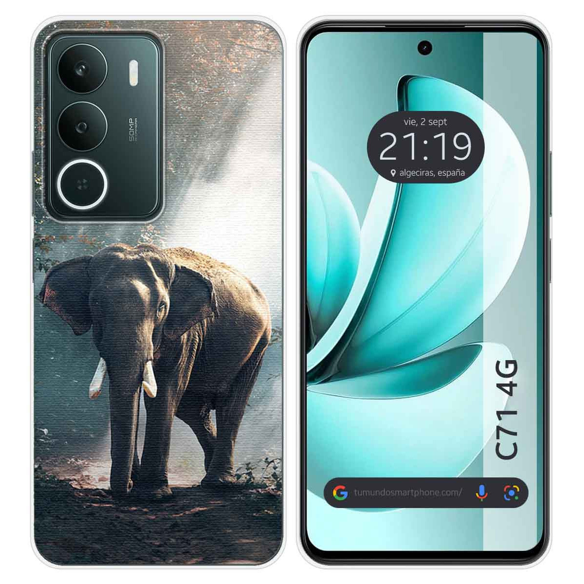 Funda Silicona para Realme C71 4G diseño Elefante Dibujos
