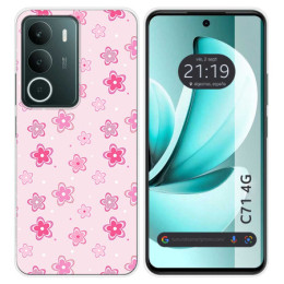 Funda Silicona para Realme C71 4G diseño Flores Dibujos