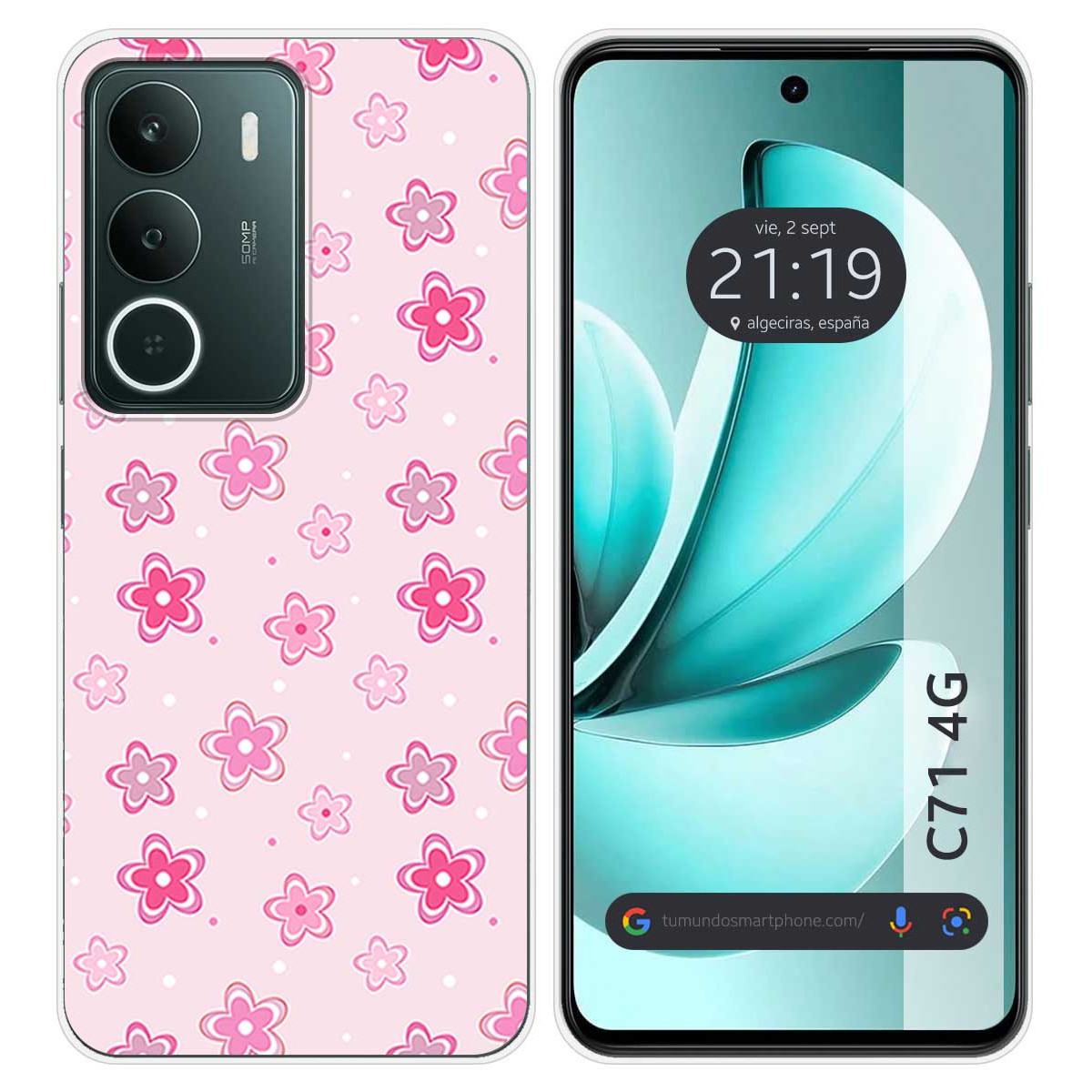 Funda Silicona para Realme C71 4G diseño Flores Dibujos