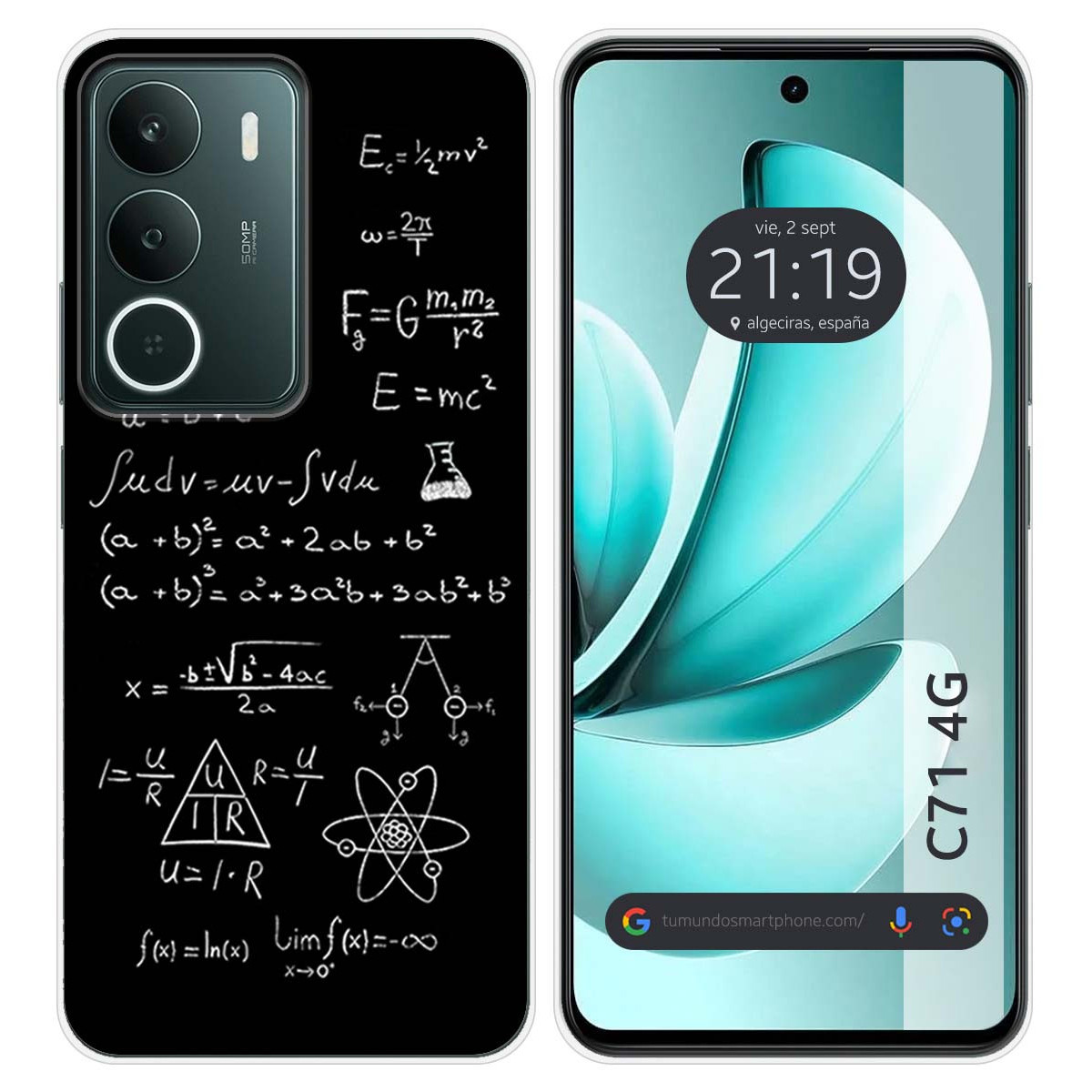 Funda Silicona para Realme C71 4G diseño Formulas Dibujos