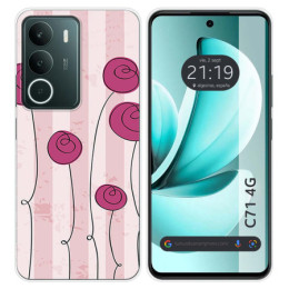 Funda Silicona para Realme C71 4G diseño Flores Vintage Dibujos